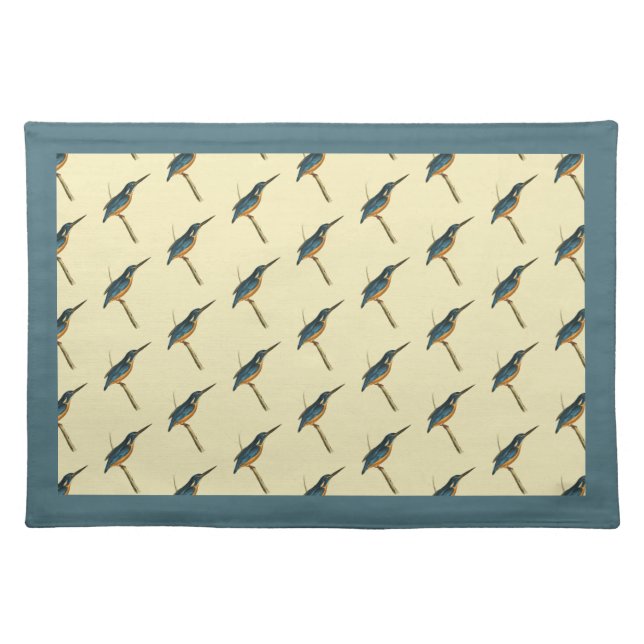 Azure Kingfisher II Cloth Placemat (Front)