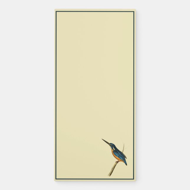 Azure Kingfisher Magnetic Notepad (Front)