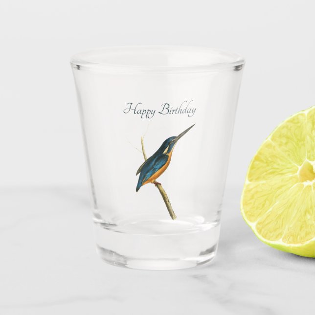 Azure Kingfisher Shot Glass (Front)