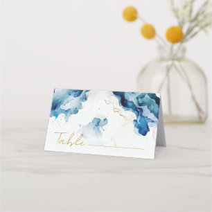 AZURE Marble Dreams Gala Table Place Card