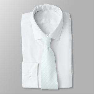 Azure Mist Blue & Seashell White Pinstripes Neck Tie