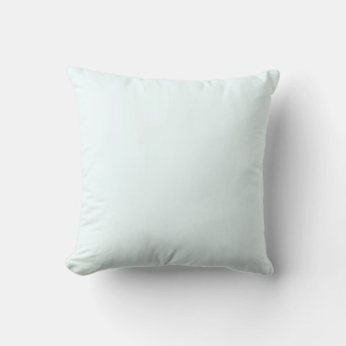 Azure mist color background throw pillow