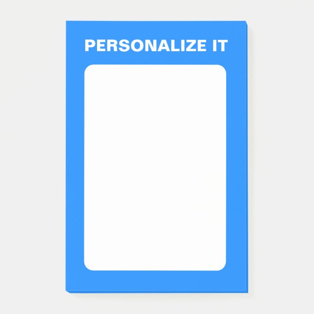 Azure Modern Personalized Versatile Post-it Notes (Front)