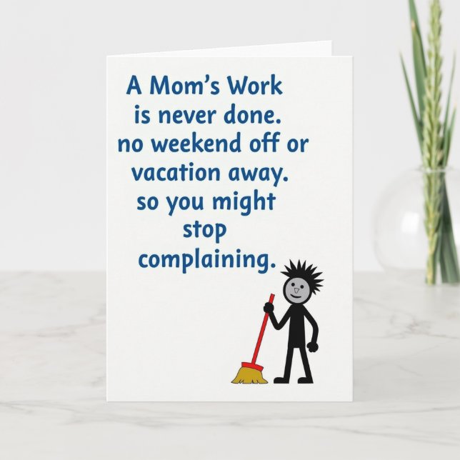 Azure Moms Work Illustration Card (Front)