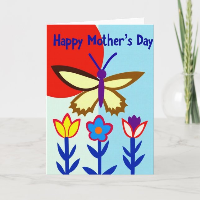 Azure Mothers Day Blooms Card (Front)