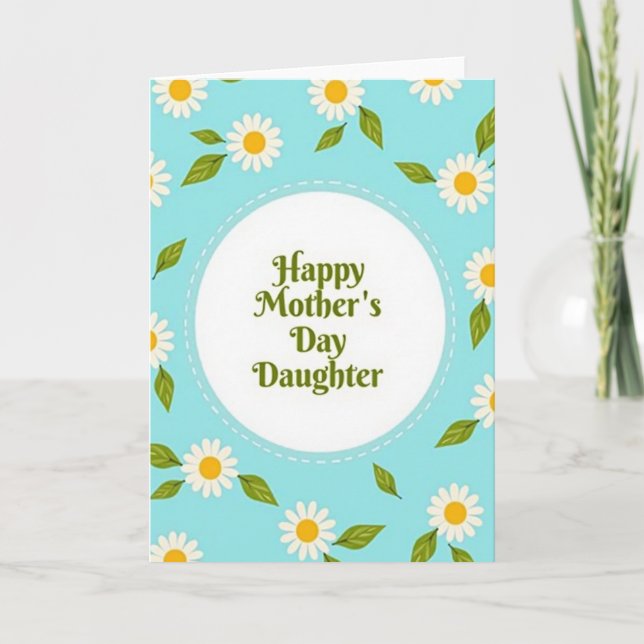 Azure Mothers Day Daughter Card (Front)