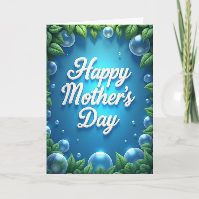 Azure Mothers Day Foliage Card (Front)