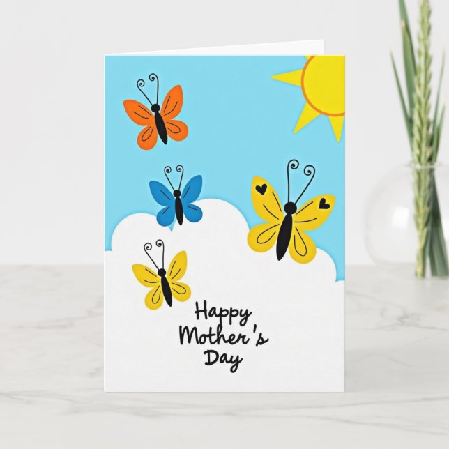 Azure Mothers Day Insect Card (Front)