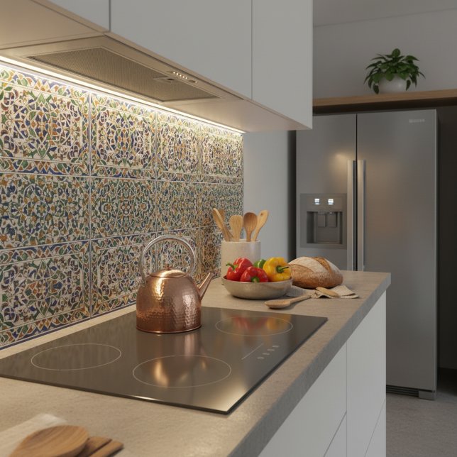 Azure Oasis Cobalt Moroccan Zellige Ceramic Tile (Creator Uploaded)