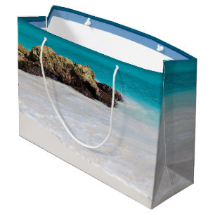 Azure Ocean Sandy Beach Photo Large Gift Bag