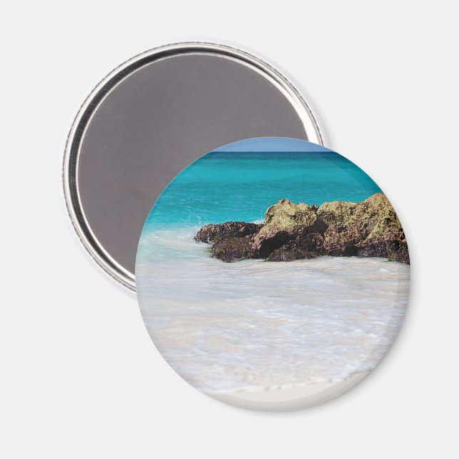 Azure Ocean Sandy Beach Photo Magnet (Front/Back)