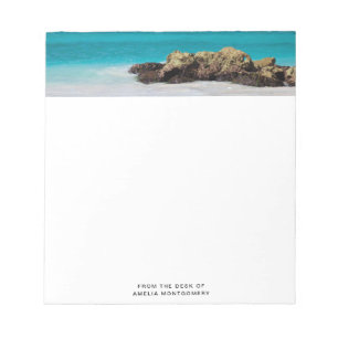 Azure Ocean Sandy Beach Photo Notepad