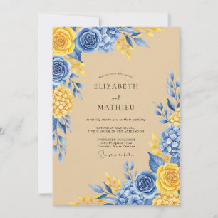 Azure Radiant Countryside Wedding Invitation