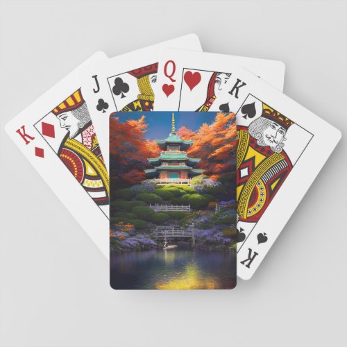 Azure_Roofed Sanctuary Playing Cards