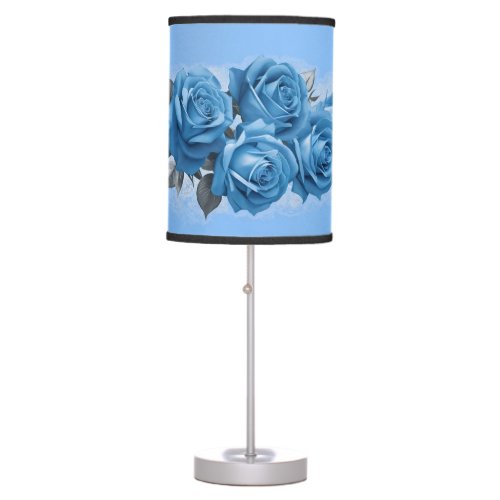 Azure Rose Serenity Table Lamp