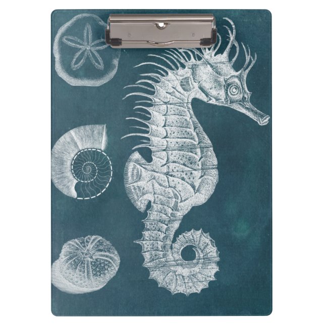 Azure Seahorse Study I Clipboard (Front)