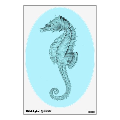 Azure Seahorse Wall Sticker