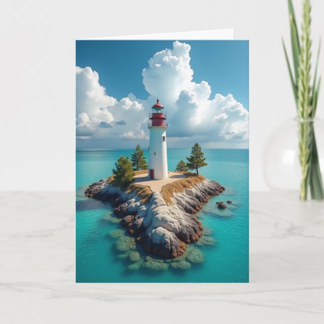 Azure Seascape Fathers Day Card (Front)