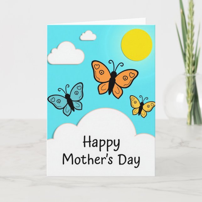 Azure Skies Mothers Day Card (Front)