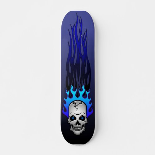 Azure Skull Skateboard Deck