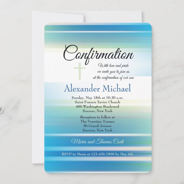 Azure Sky Confirmation Invitation (Front)