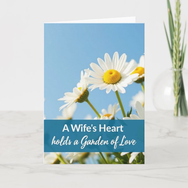 Azure Sky Floral Wife Card (Front)