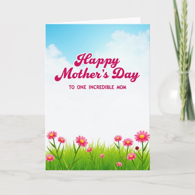 Azure Sky Mothers Day Love Card (Front)