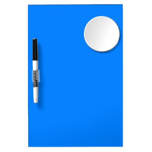 Azure solid color  dry erase board with mirror