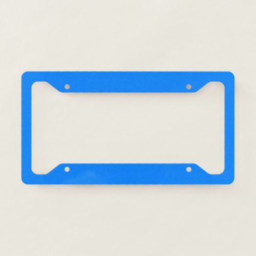Azure solid color license plate frame
