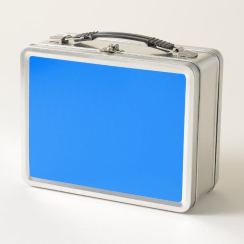 Azure solid color  metal lunch box