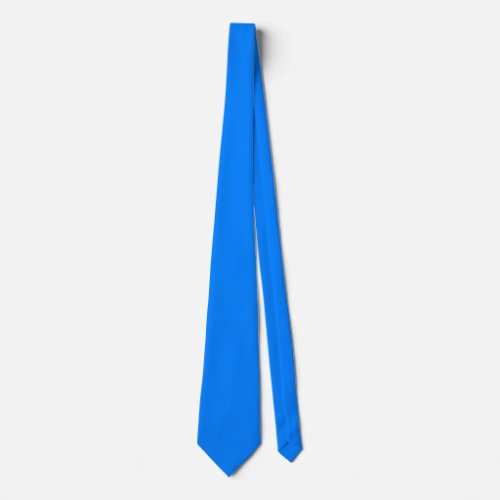 Azure solid color neck tie