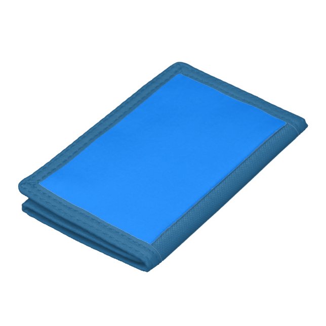 Azure (solid color) trifold wallet | Zazzle