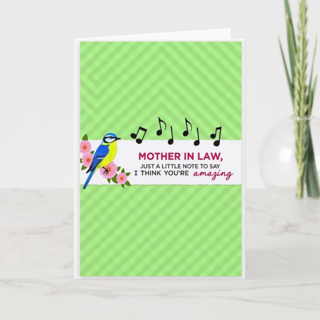 Azure Songbird Mother In Law Card (Front)