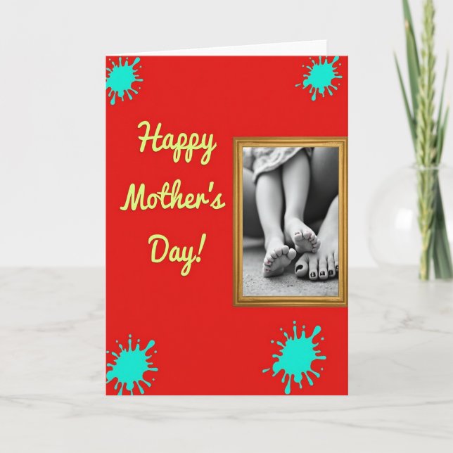 Azure Splash Mothers Day Card (Front)