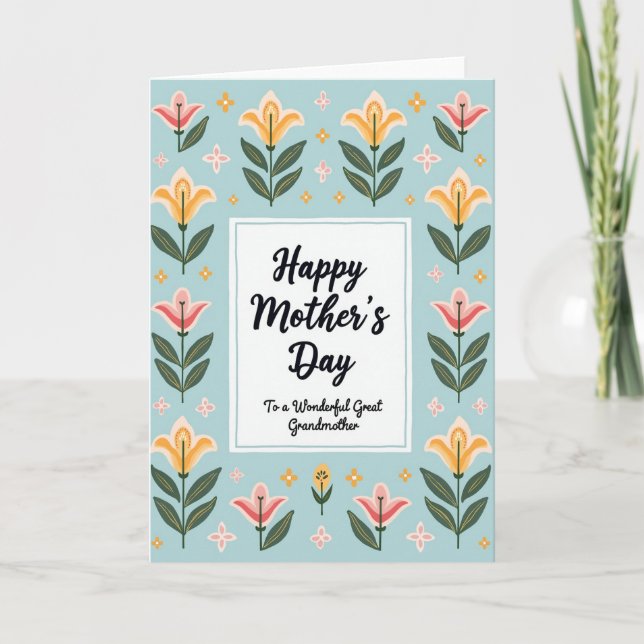 Azure Spring Mothers Day Card (Front)