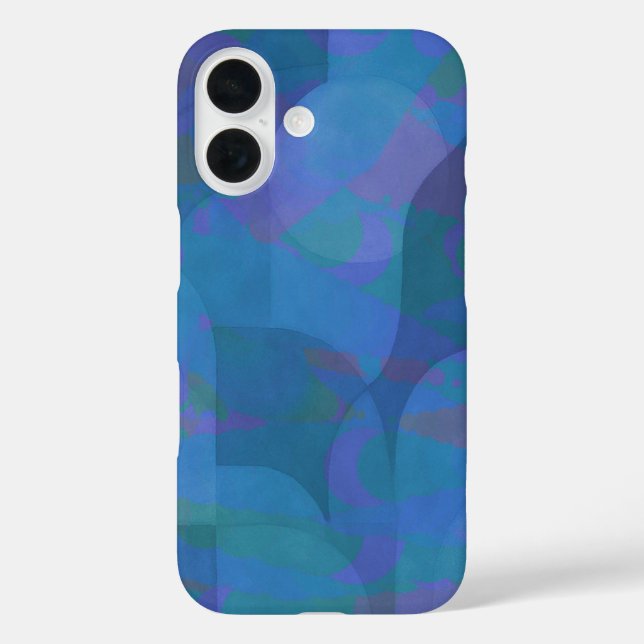 Azure Tides – Oceanic Abstract Geometry Case-Mate iPhone Case (Back)