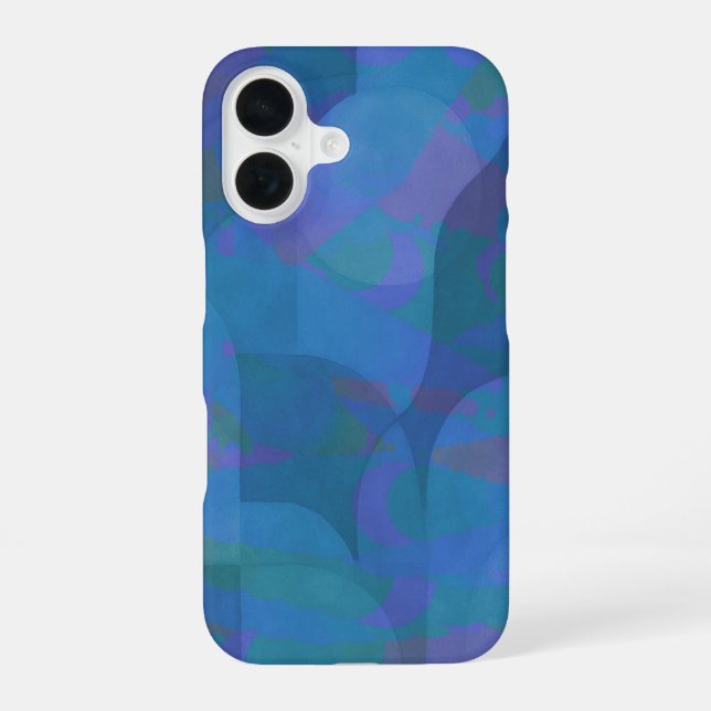 Azure Tides – Oceanic Abstract Geometry Iphone Case (Back)
