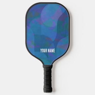 Azure Tides – Oceanic Abstract Geometry Pickleball Paddle