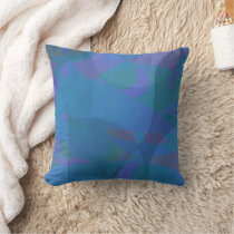 Azure Tides – Oceanic Abstract Geometry Throw Pillow
