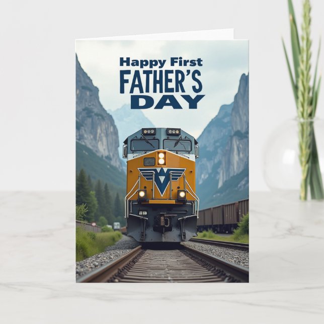 Azure Train Sweet Fathers Day Card (Front)