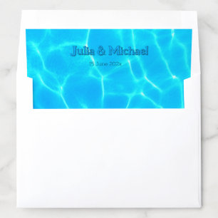 Azure Turquoise Bleu Water Reflection Minimalism Envelope Liner