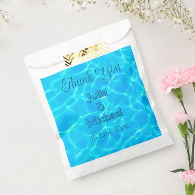  Azure Turquoise Bleu Water Reflection Minimalism Favor Bag (Sealed)