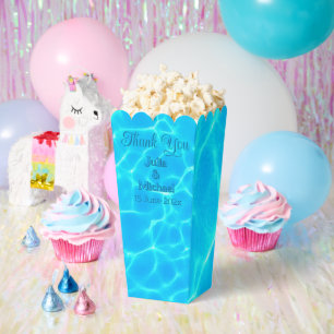 Azure Turquoise Bleu Water Reflection Minimalism Favor Boxes