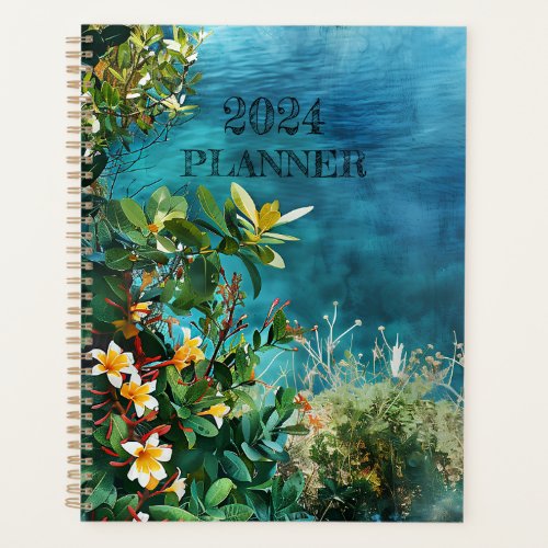 AZURE WATERS AND TROPICAL PLUMERIA PLANNER