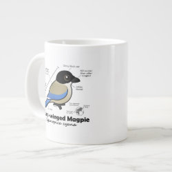 Azure-winged Magpie Statistics Jumbo Mug
