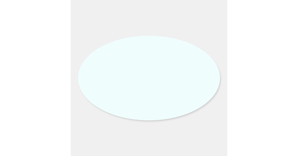 Azure (X11/web color) (solid color) Oval Sticker | Zazzle