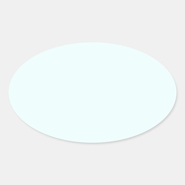 Azure (X11/web color) (solid color) Oval Sticker (Front)