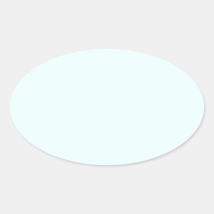 Azure (X11/web color) (solid color) Oval Sticker