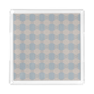 Azurévia Lace – Powder Blue & Ivory Geometric Acrylic Tray
