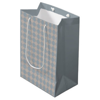 Azurévia Lace – Powder Blue & Ivory Geometric Plac Medium Gift Bag